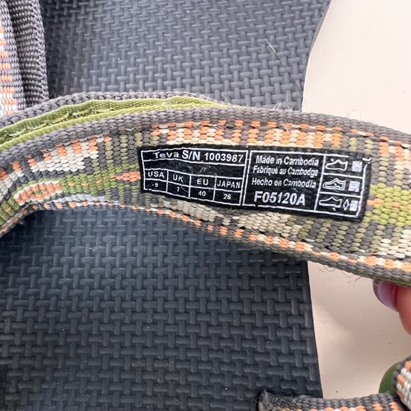 TEVA 1003987 Women’s Size 9 Universal Hiking Sandals Aztec Green Ankle Strap - Picture 5 of 6
